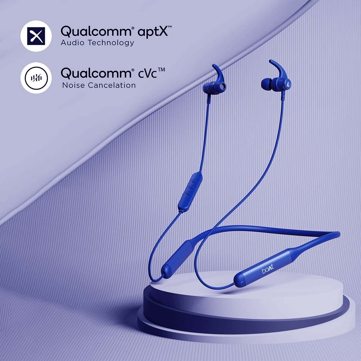 Boat Rockerz 335 Wireless Neckband Bluetooth Earphones – 30H Playback, Qualcomm Aptx HD, ASAP Fast Charge, IPX5 Water Resistant, Deep Bass Sound - Image 4